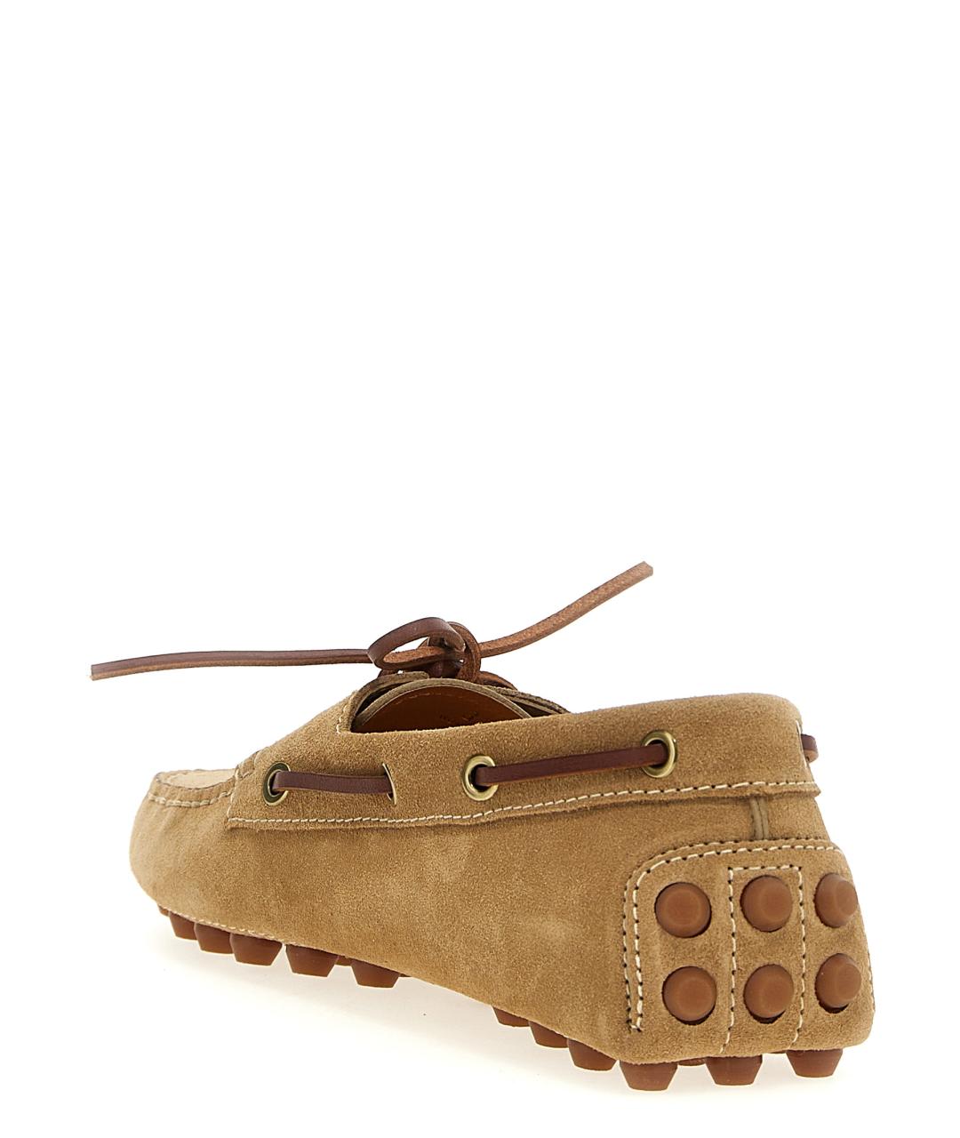 TOD'S Бежевые кожаные мокасины, фото 3
