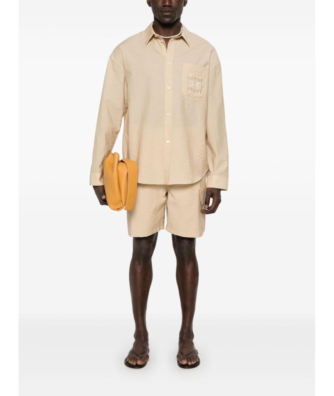 LOEWE Бежевые хлопковые шорты, фото 3
