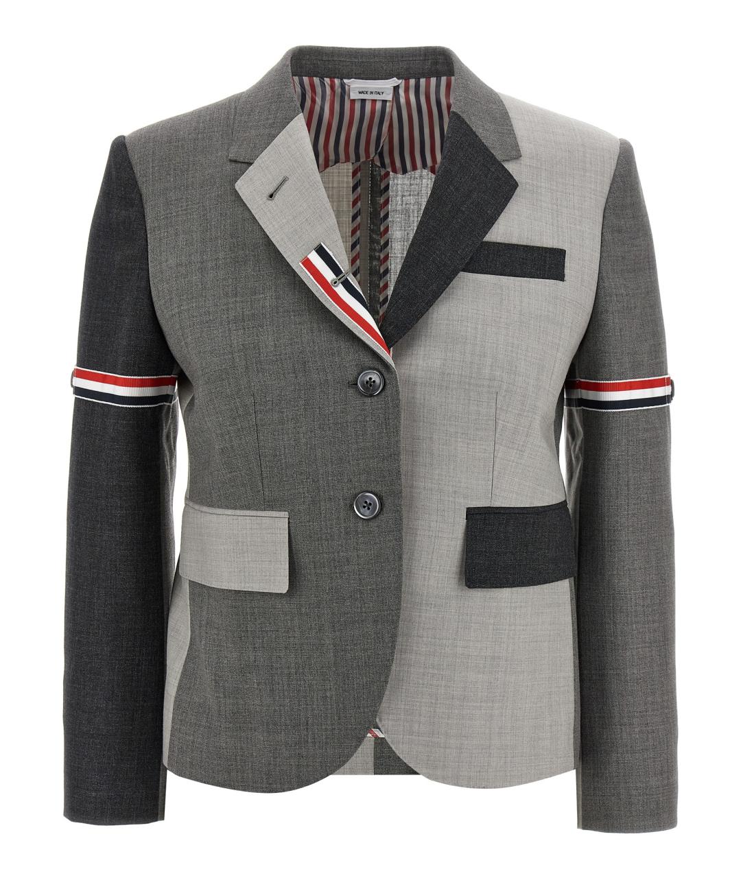 THOM BROWNE Серый шерстяной жакет/пиджак, фото 1