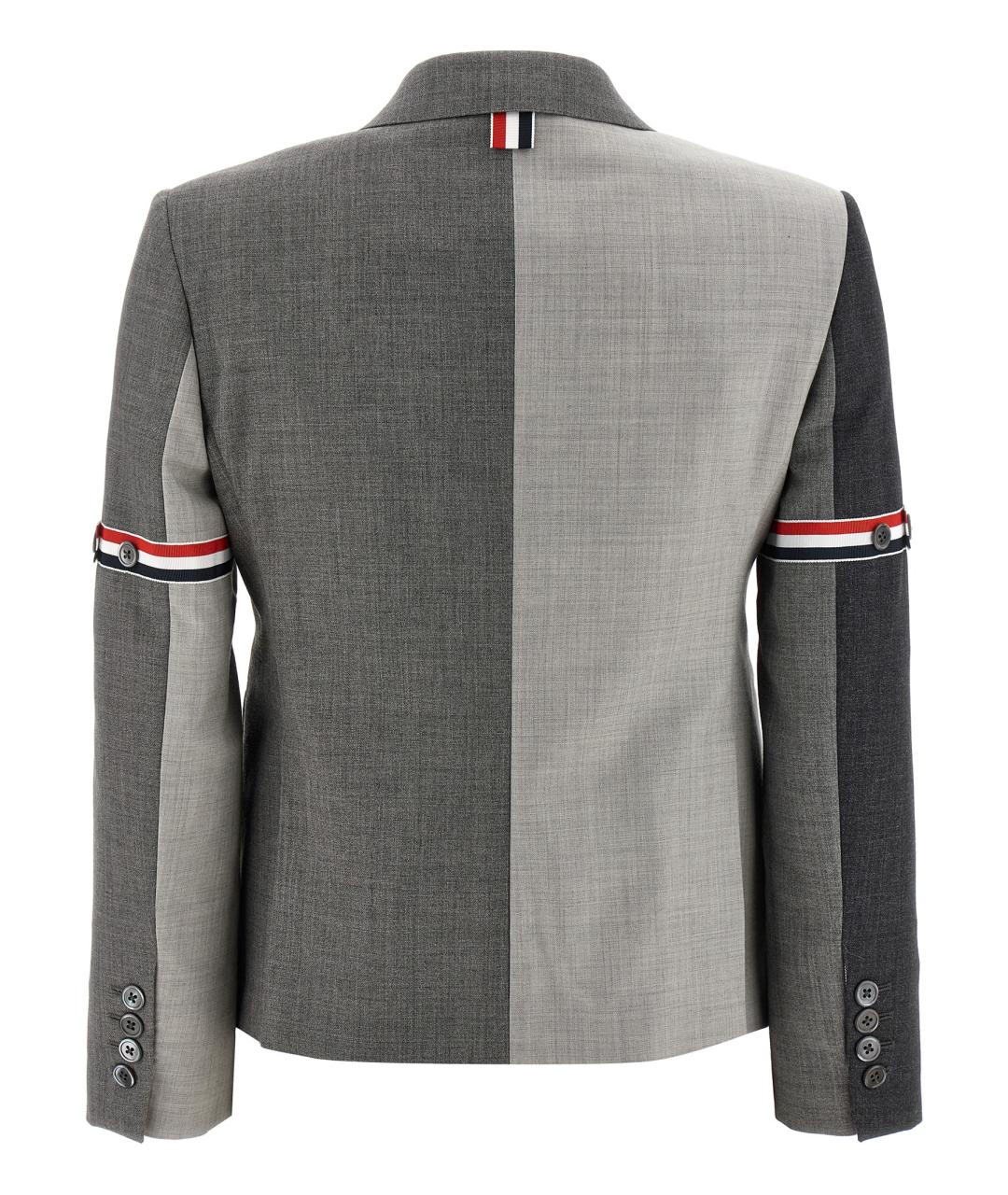 THOM BROWNE Серый шерстяной жакет/пиджак, фото 2