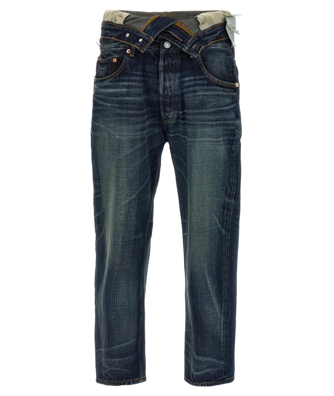 JUNYA WATANABE Синие хлопковые прямые джинсы, фото 1