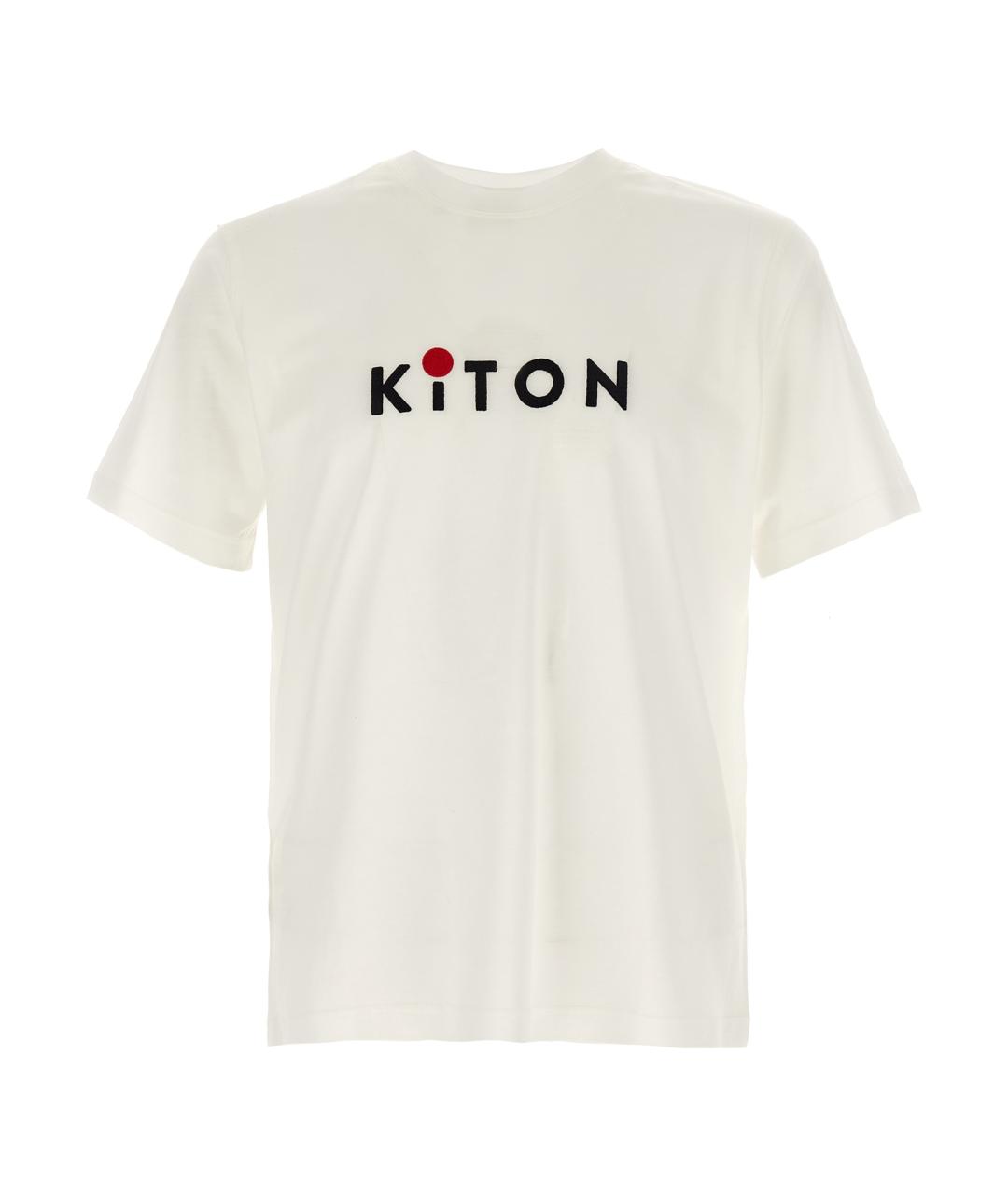 KITON Белая хлопковая футболка, фото 1