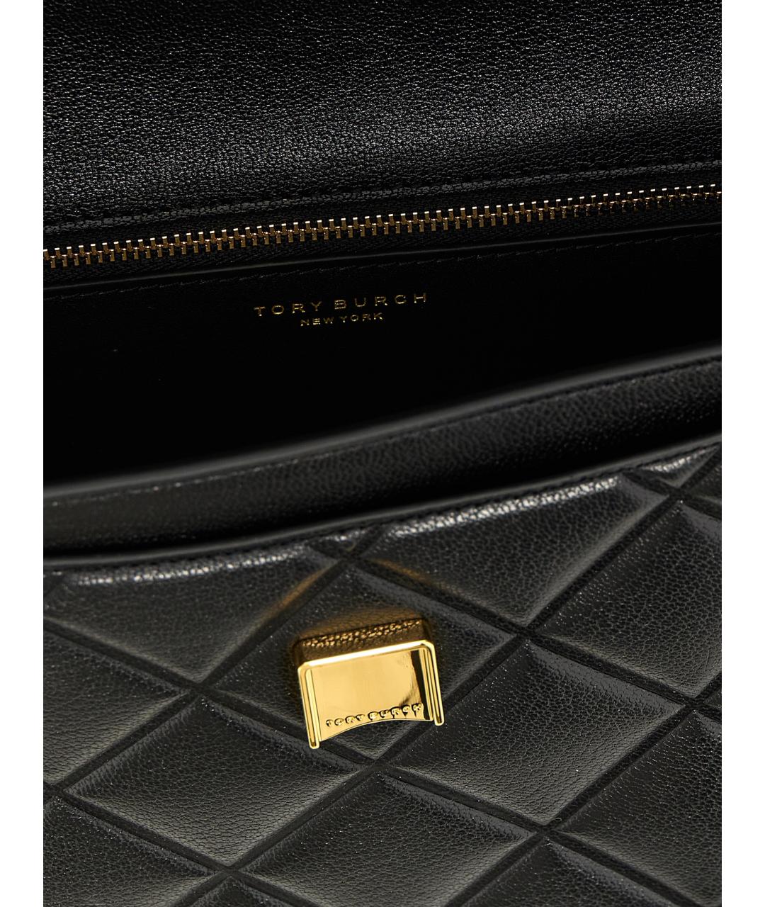 TORY BURCH Черная кожаная сумка через плечо, фото 4