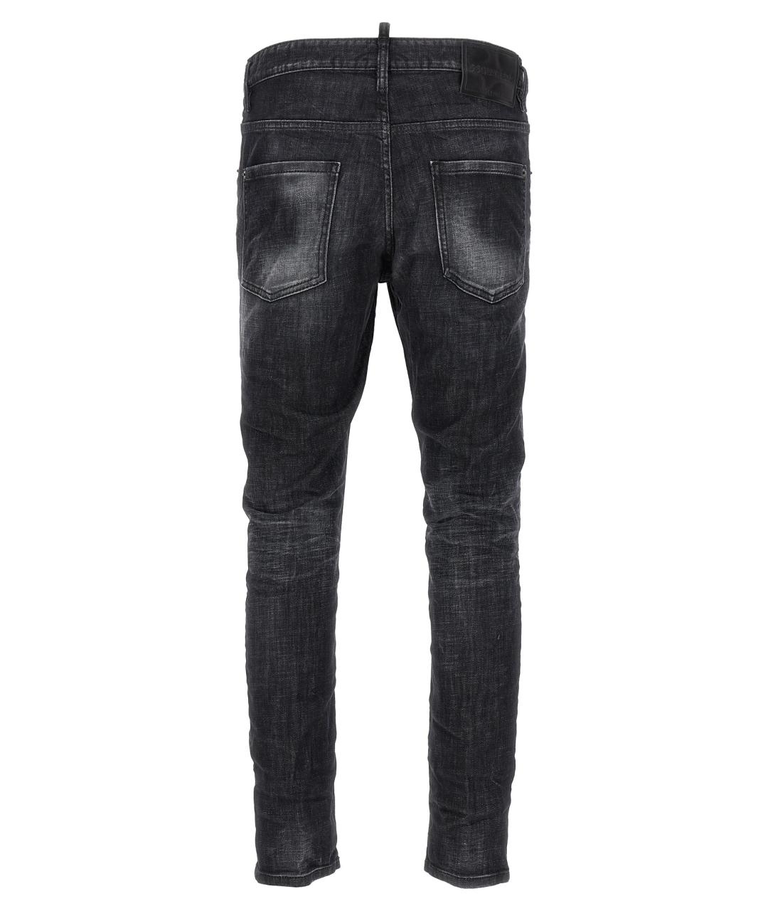DSQUARED2 Черные хлопковые джинсы скинни, фото 2
