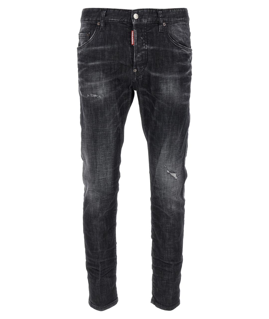 DSQUARED2 Черные хлопковые джинсы скинни, фото 1