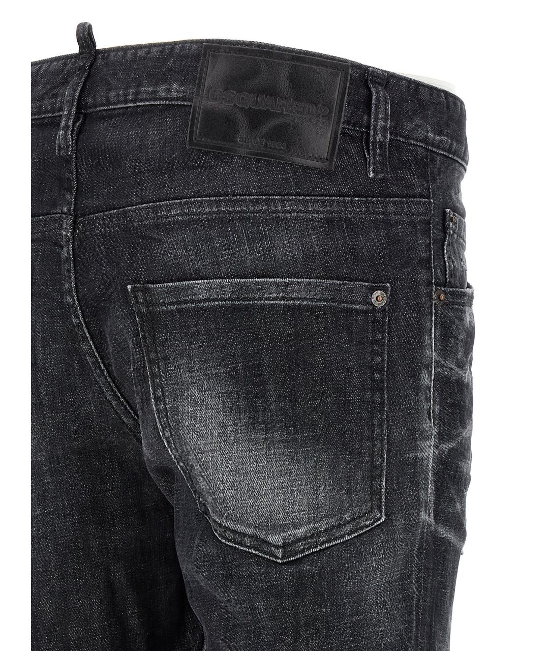 DSQUARED2 Черные хлопковые джинсы скинни, фото 4