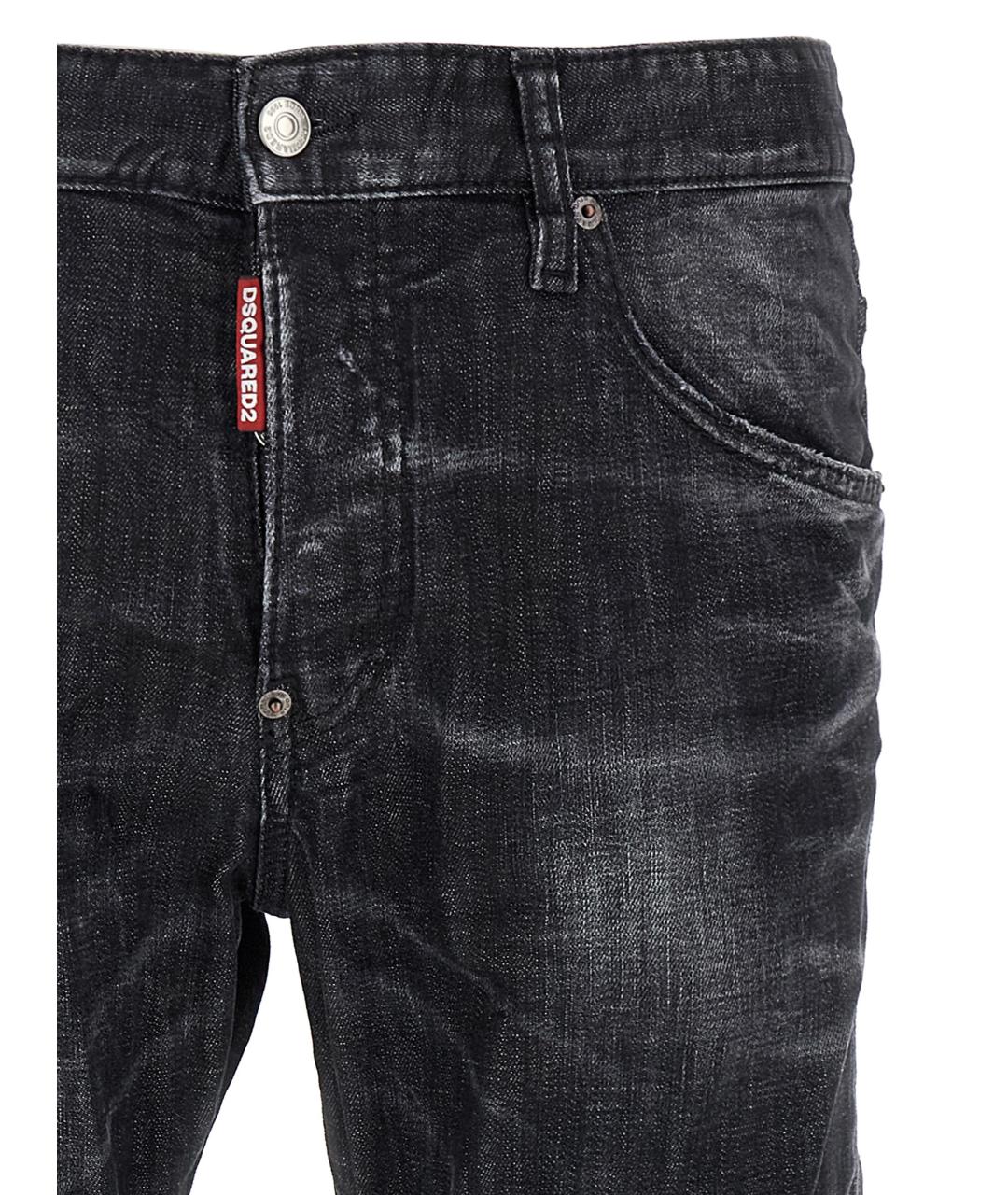 DSQUARED2 Черные хлопковые джинсы скинни, фото 3