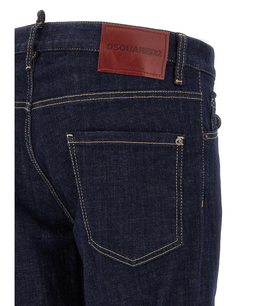 DSQUARED2 Синие хлопковые джинсы скинни, фото 4