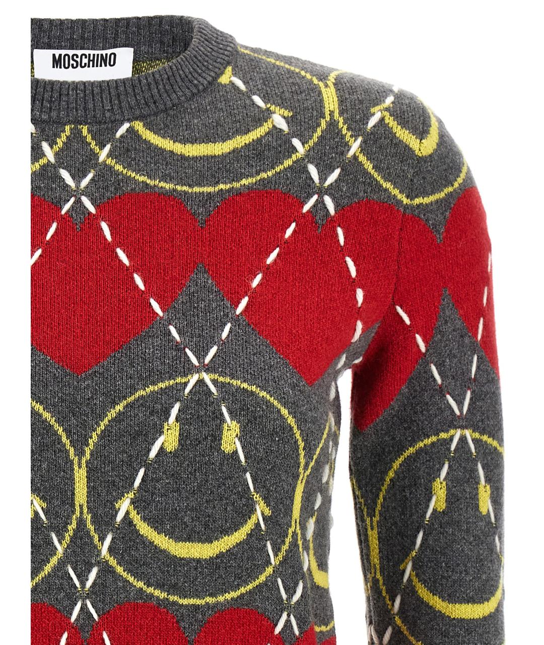 MOSCHINO Мульти шерстяной джемпер / свитер, фото 3