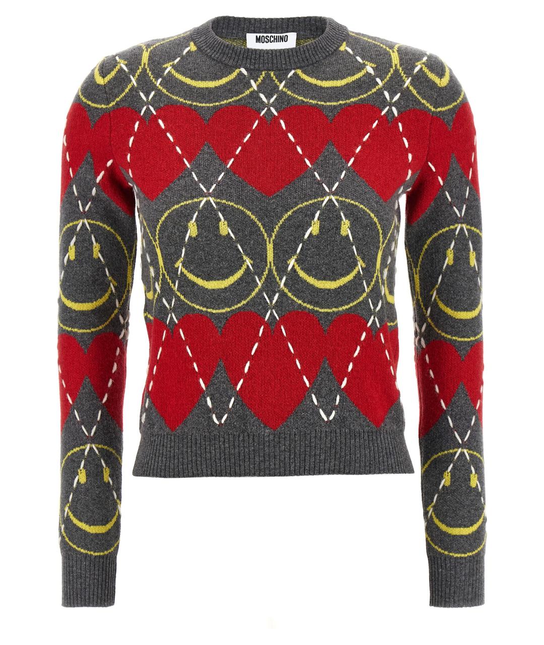 MOSCHINO Мульти шерстяной джемпер / свитер, фото 1