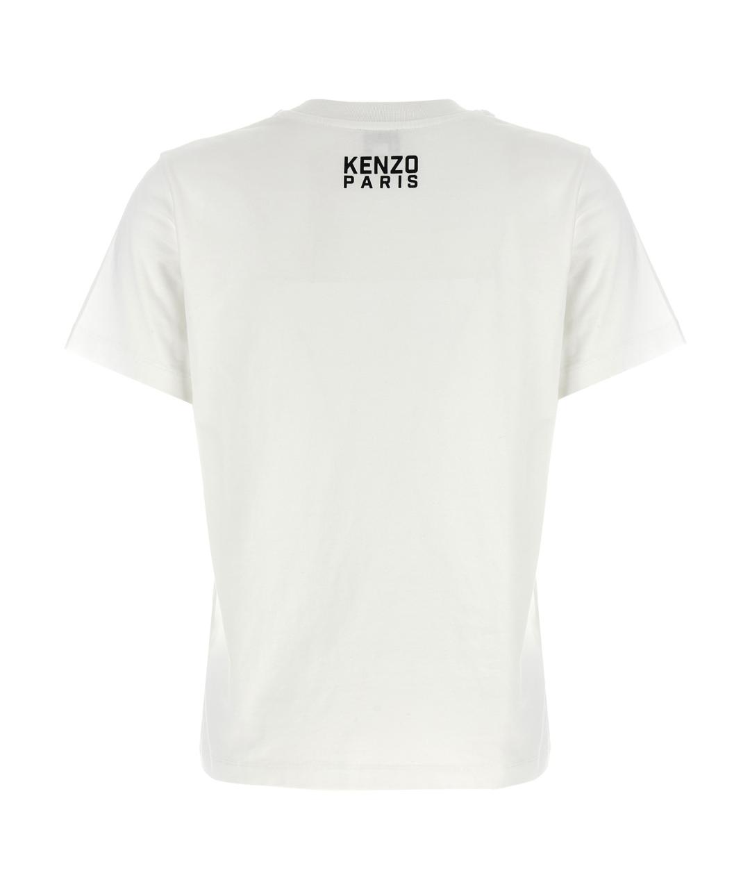 KENZO Белая хлопковая футболка, фото 2