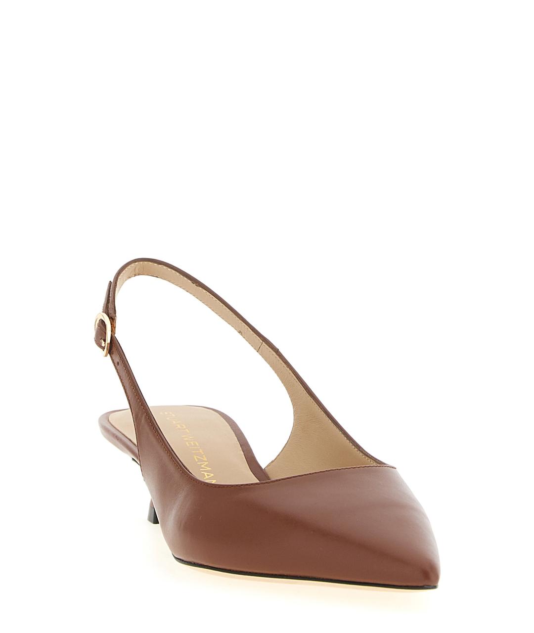 STUART WEITZMAN Коричневые кожаные туфли, фото 2