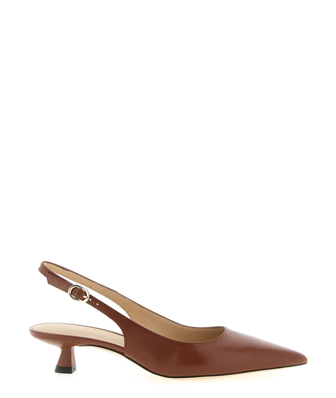 STUART WEITZMAN Коричневые кожаные туфли, фото 1