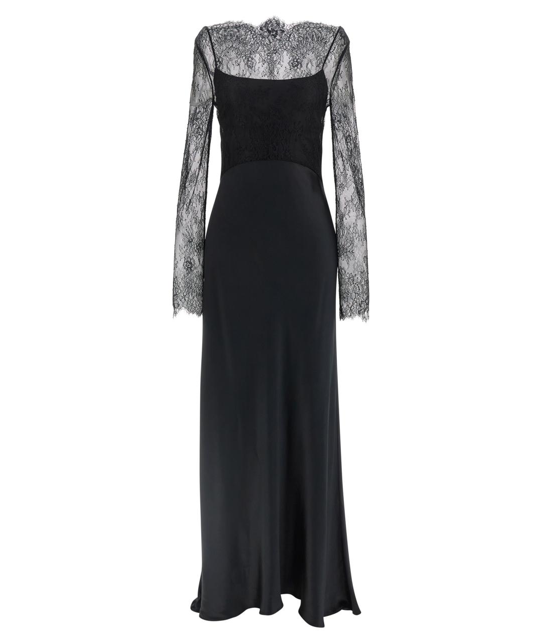 ALBERTA FERRETTI Черное вискозное вечернее платье, фото 1