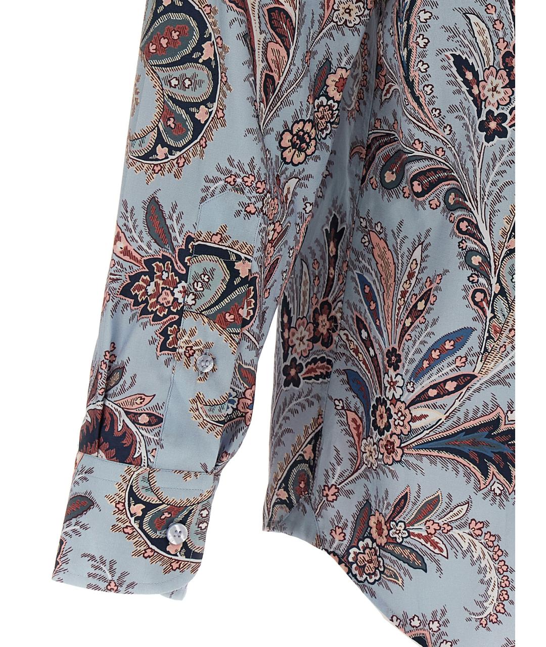 ETRO Голубая хлопковая кэжуал рубашка, фото 4