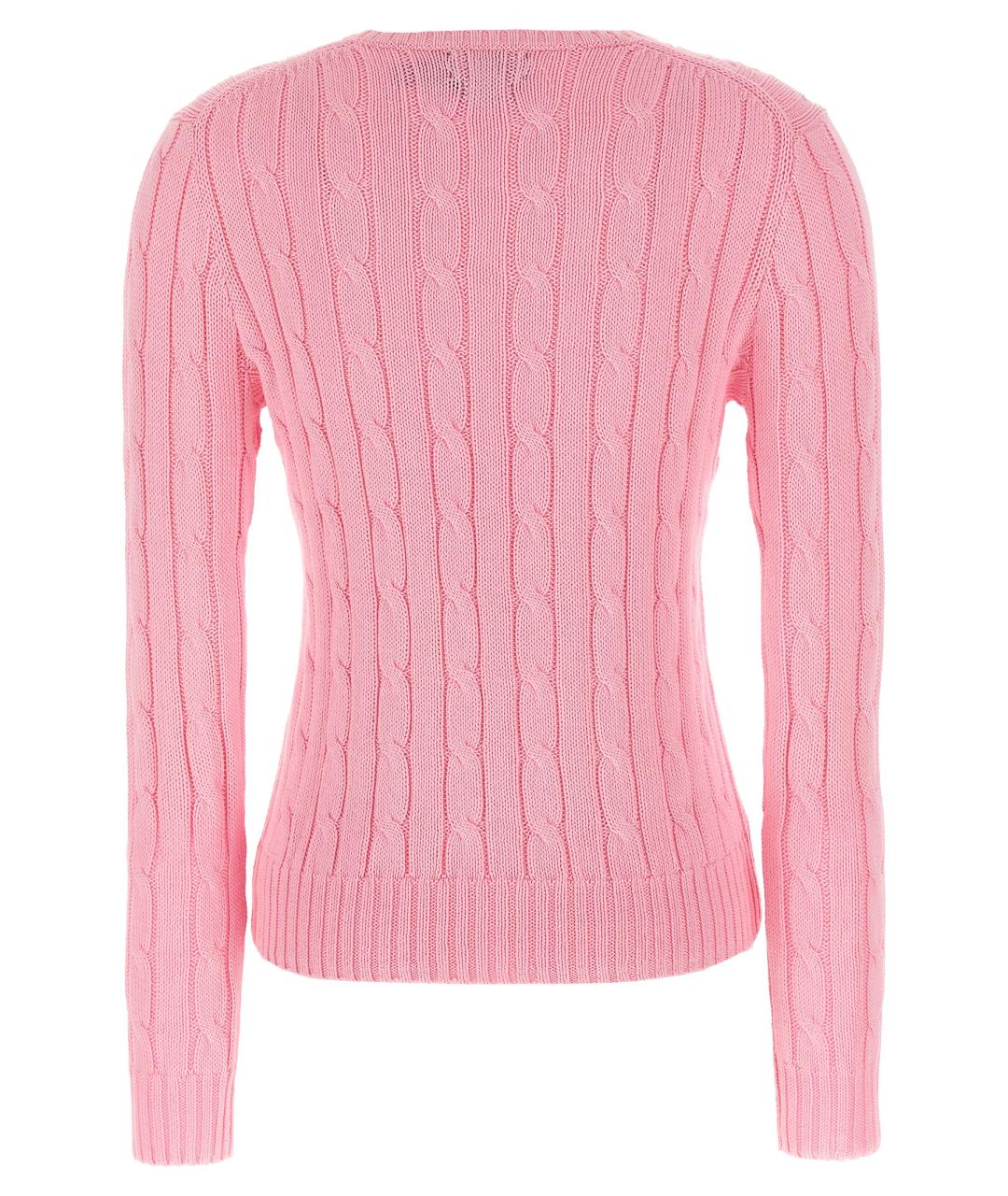 POLO RALPH LAUREN Розовый хлопковый джемпер / свитер, фото 2