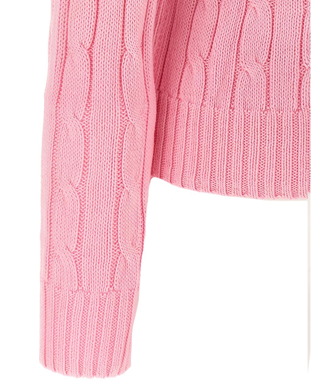 POLO RALPH LAUREN Розовый хлопковый джемпер / свитер, фото 4