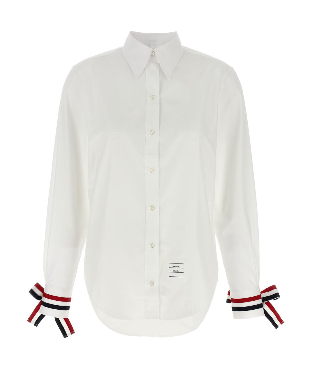 THOM BROWNE Белая хлопковая рубашка, фото 1