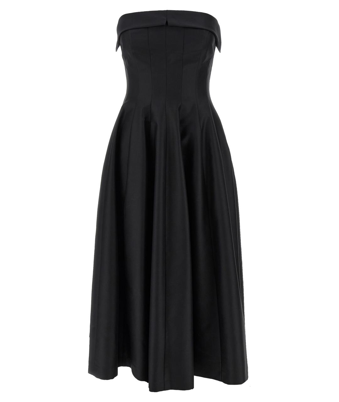 ALBERTA FERRETTI Черное шерстяное вечернее платье, фото 1