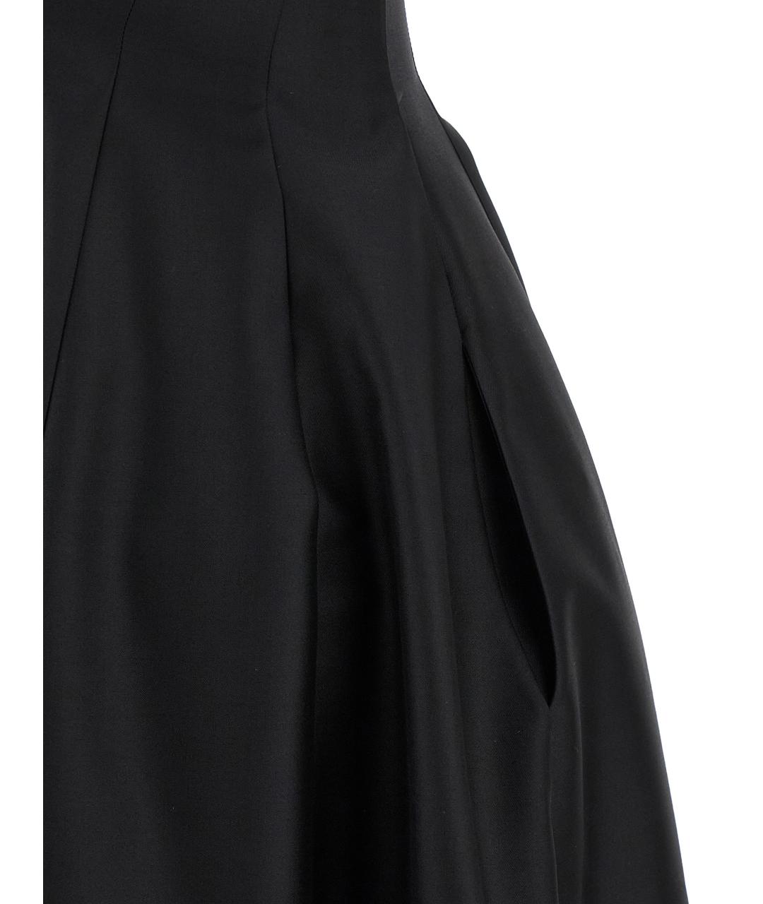 ALBERTA FERRETTI Черное шерстяное вечернее платье, фото 4