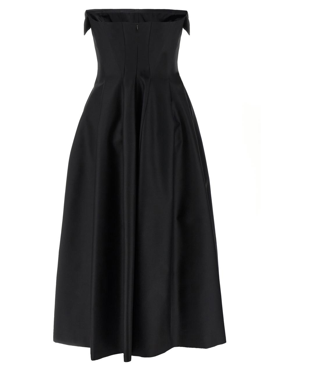 ALBERTA FERRETTI Черное шерстяное вечернее платье, фото 2