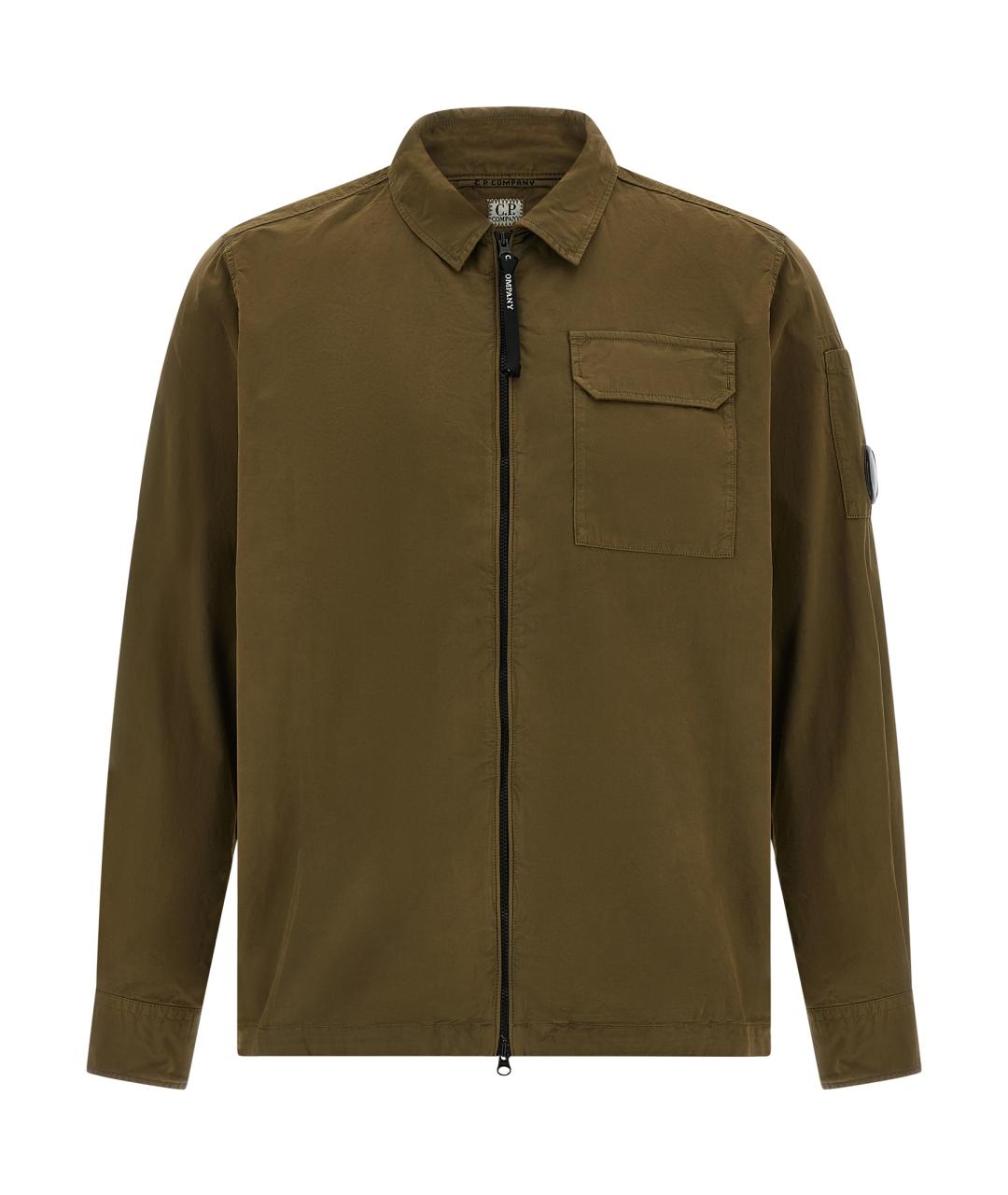CP COMPANY Зеленая хлопковая куртка, фото 1