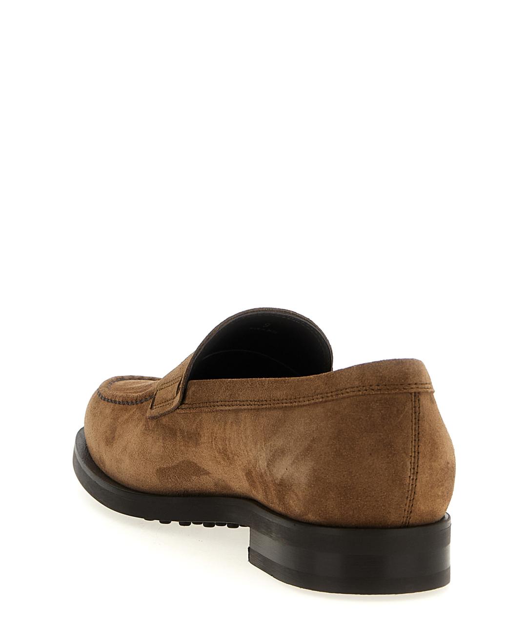 TOD'S Коричневые замшевые лоферы, фото 3