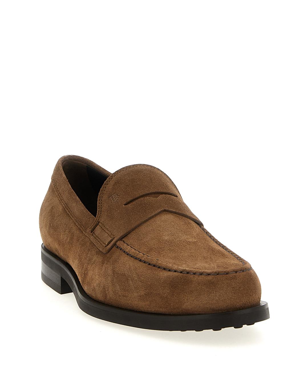 TOD'S Коричневые замшевые лоферы, фото 2