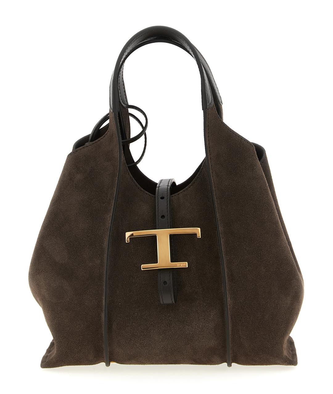 TOD'S Коричневая замшевая сумка тоут, фото 1