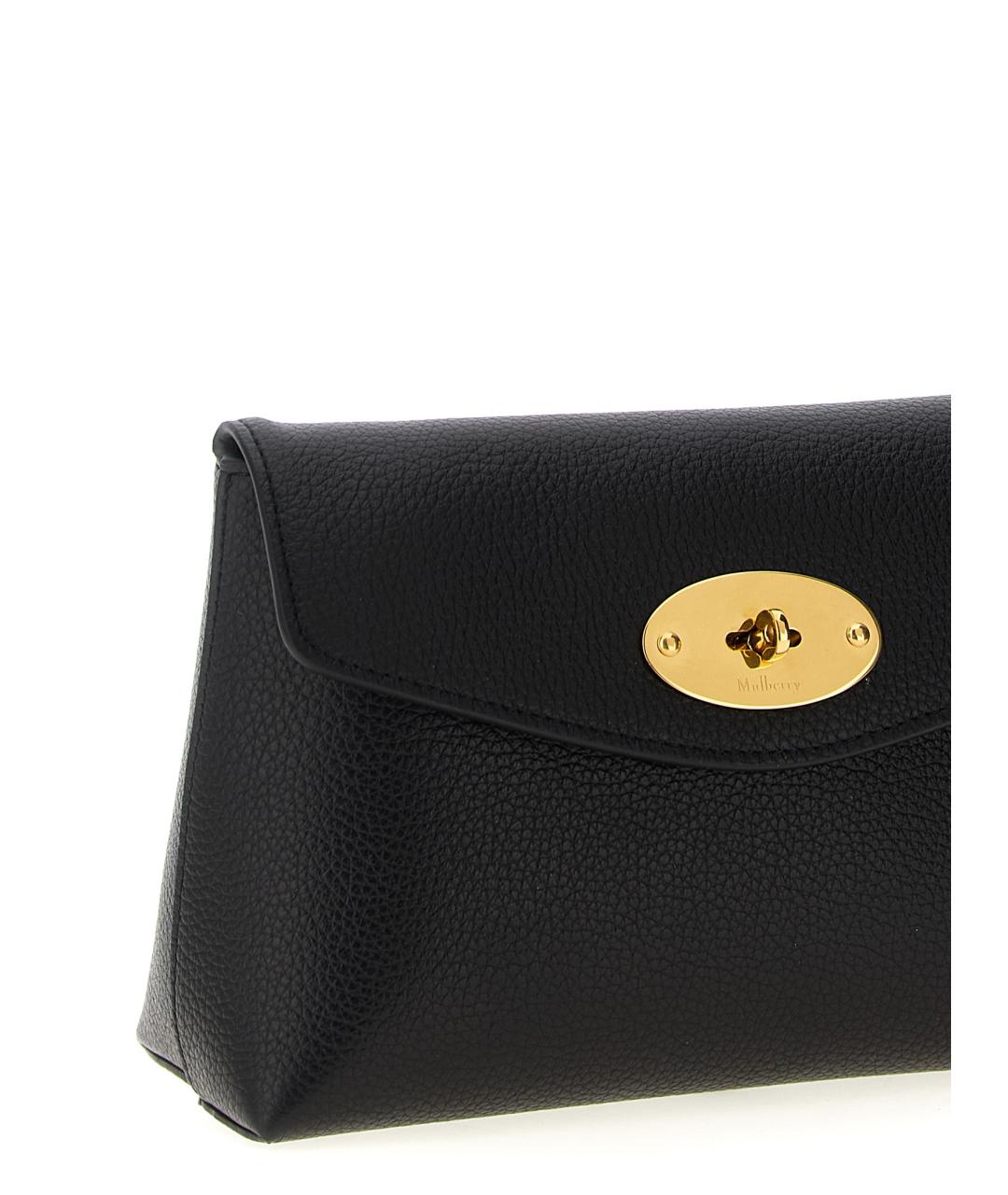 MULBERRY Черная кожаная косметичка, фото 3