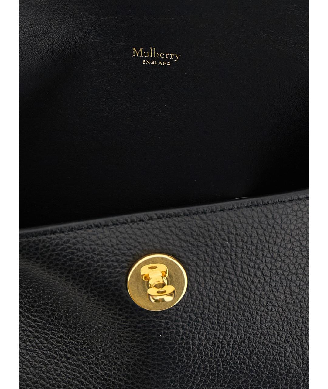 MULBERRY Черная кожаная косметичка, фото 4