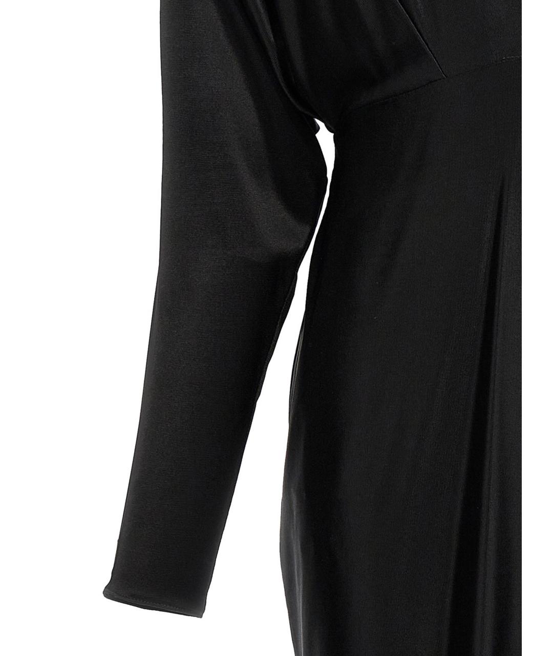 ALEXANDRE VAUTHIER Черное вискозное коктейльное платье, фото 4