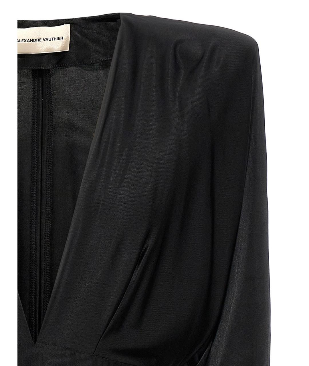 ALEXANDRE VAUTHIER Черное вискозное коктейльное платье, фото 3