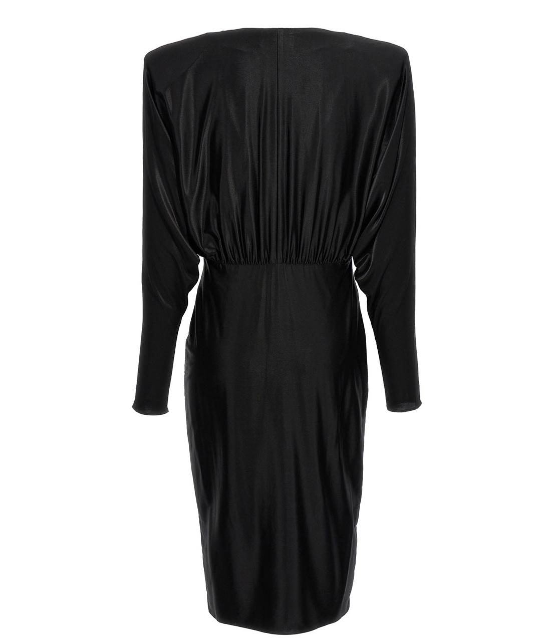 ALEXANDRE VAUTHIER Черное вискозное коктейльное платье, фото 2