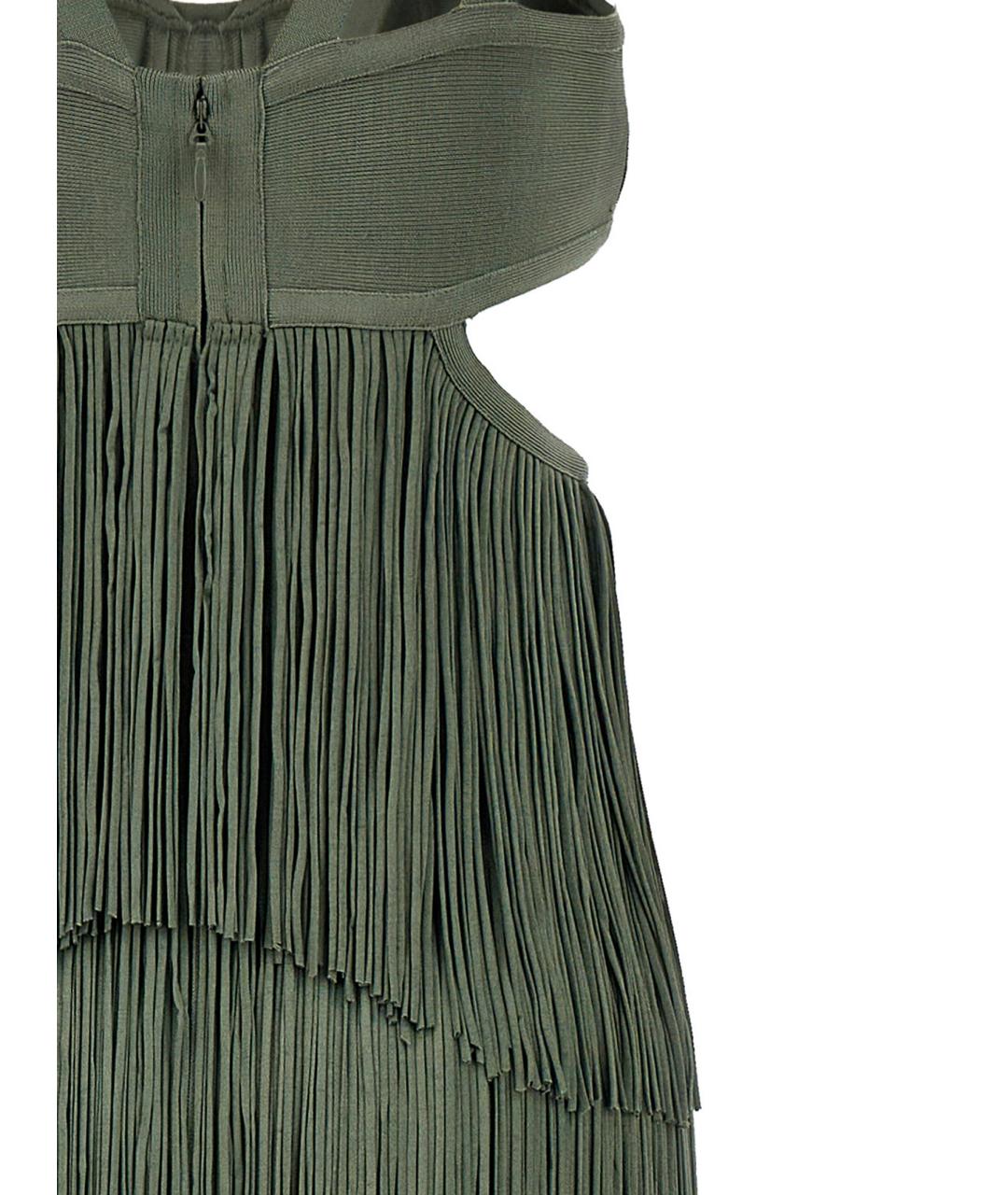 HERVE LEGER Зеленые коктейльное платье, фото 3