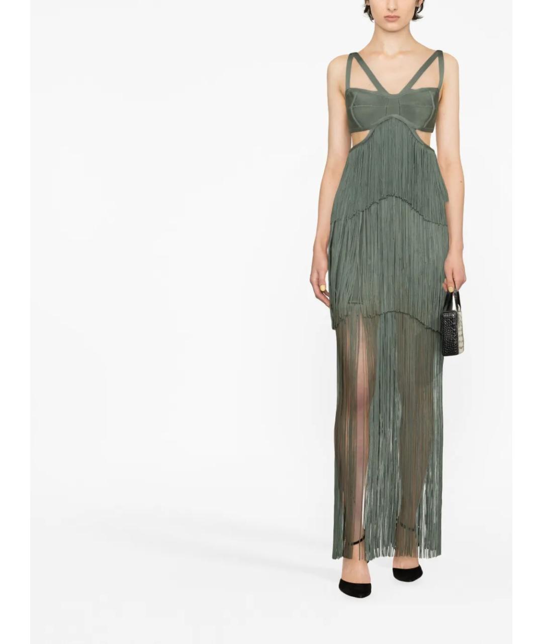 HERVE LEGER Зеленые коктейльное платье, фото 5
