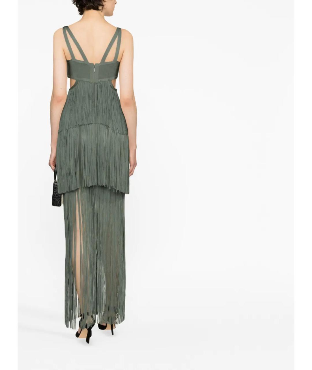 HERVE LEGER Зеленые коктейльное платье, фото 6