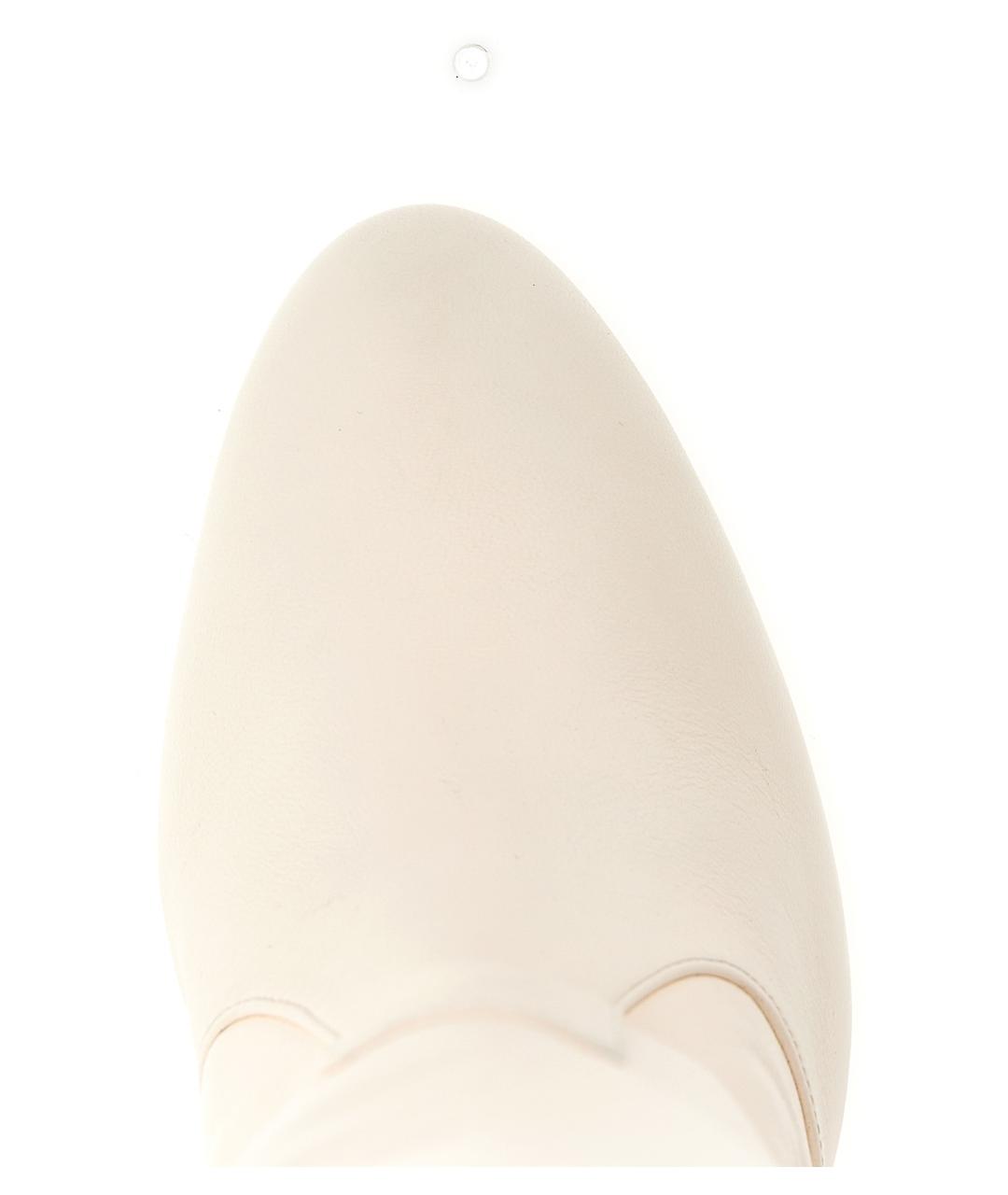 STUART WEITZMAN Белые кожаные сапоги, фото 3