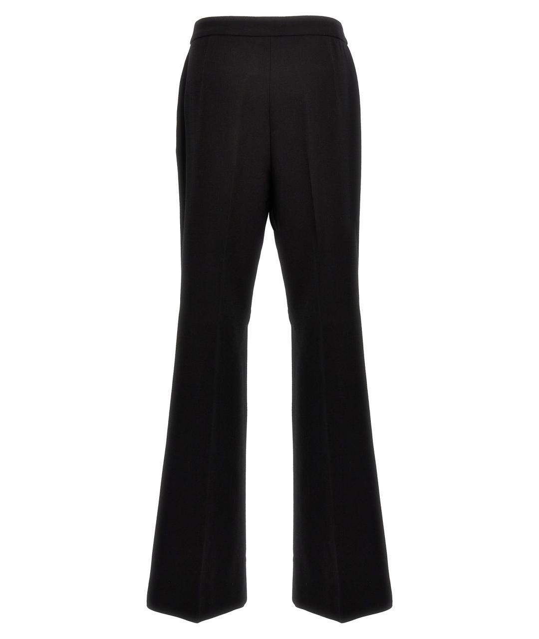 MOSCHINO Черные вискозные прямые брюки, фото 2