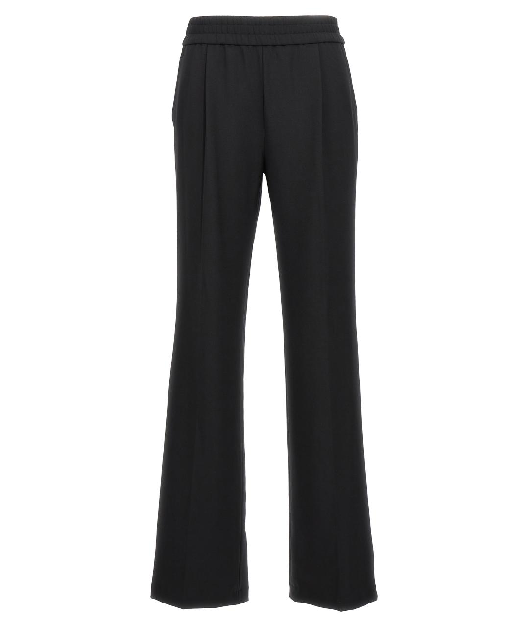 HELMUT LANG Черные полиэстеровые прямые брюки, фото 1