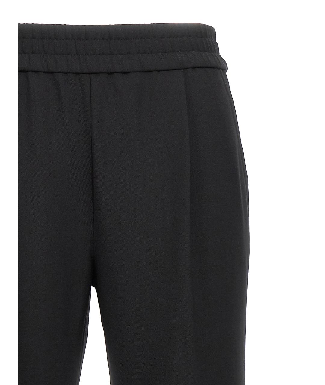 HELMUT LANG Черные полиэстеровые прямые брюки, фото 4
