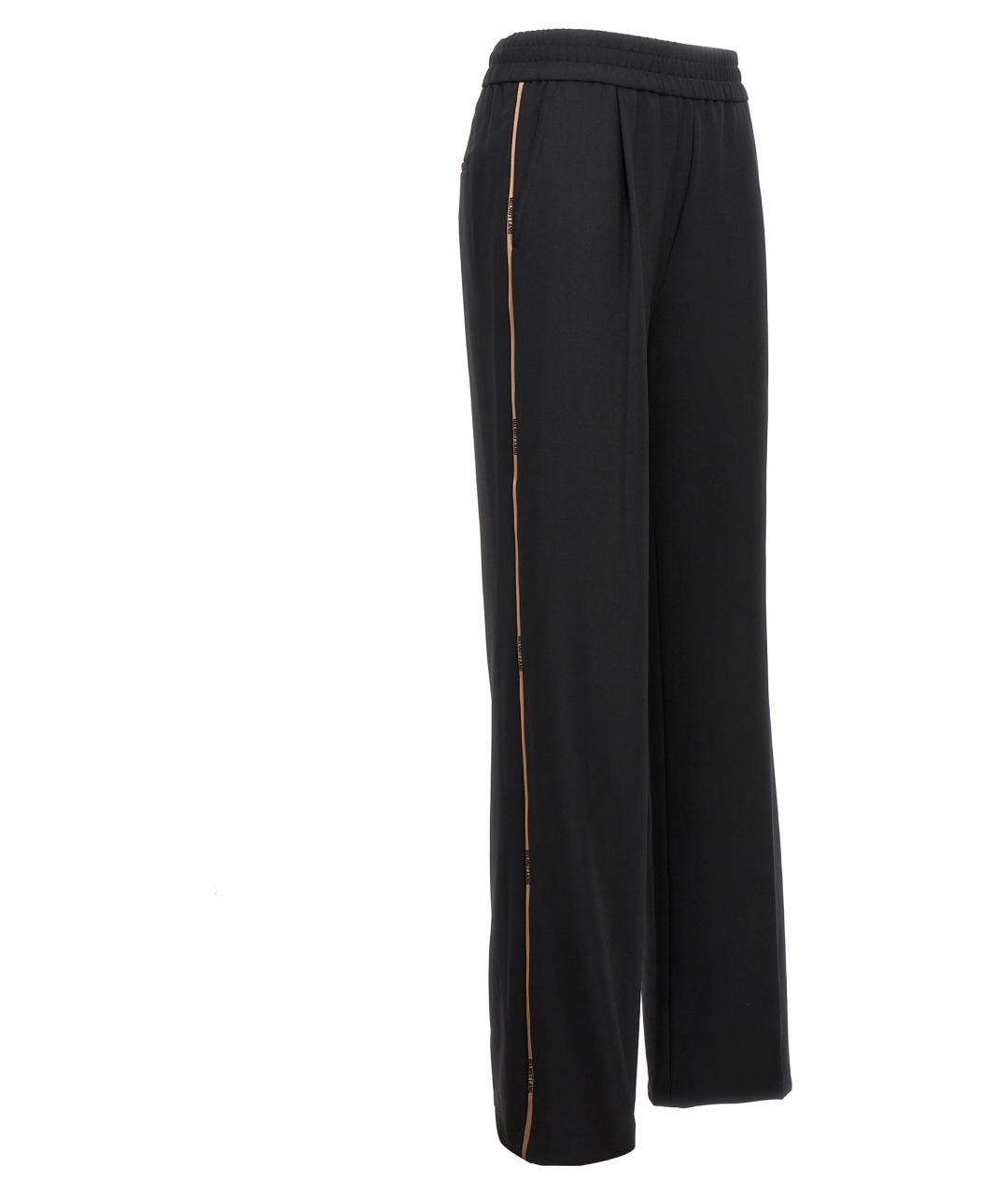 HELMUT LANG Черные полиэстеровые прямые брюки, фото 3