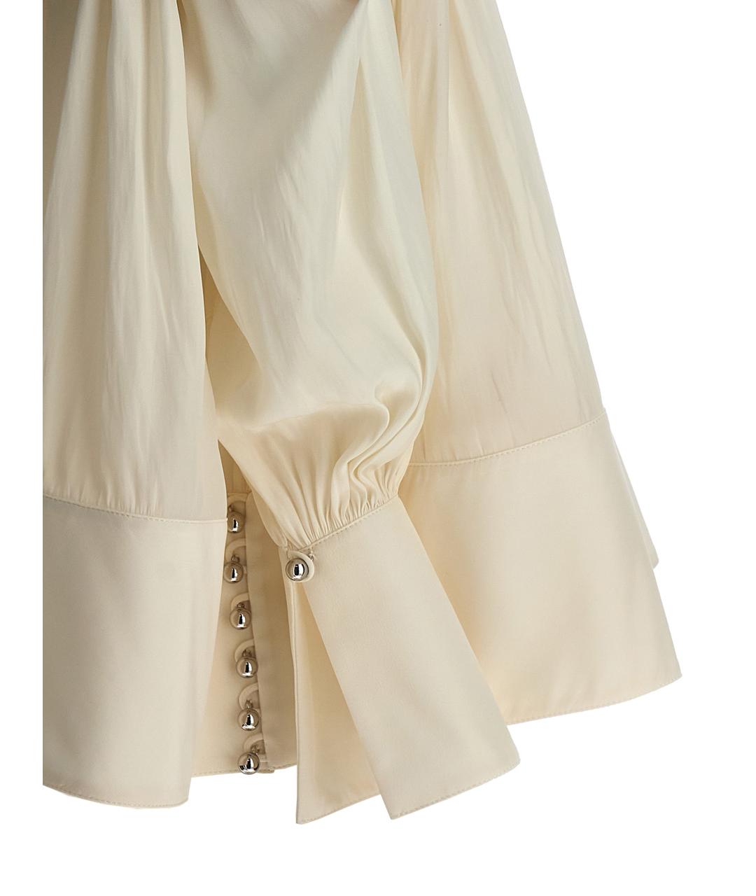 LANVIN Белая полиэстеровая блузы, фото 4