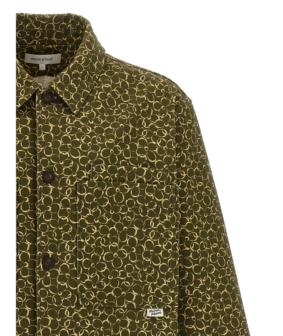 MAISON KITSUNE Зеленая хлопковая куртка, фото 3