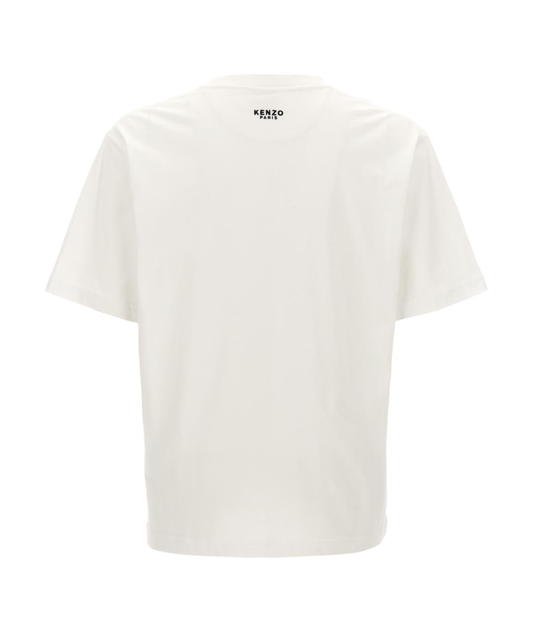 KENZO Белая хлопковая футболка, фото 2