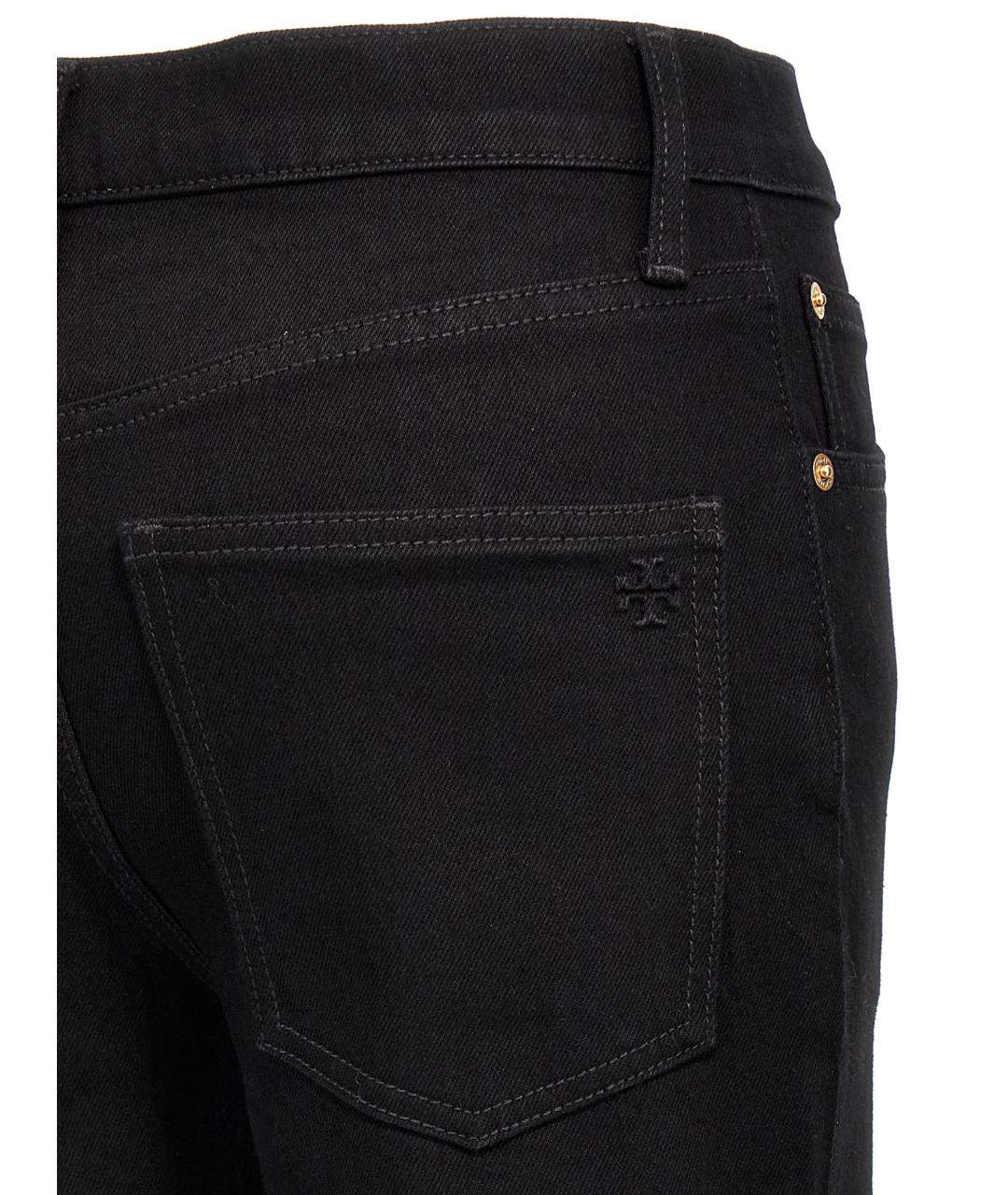 TORY BURCH Черные хлопковые прямые джинсы, фото 4