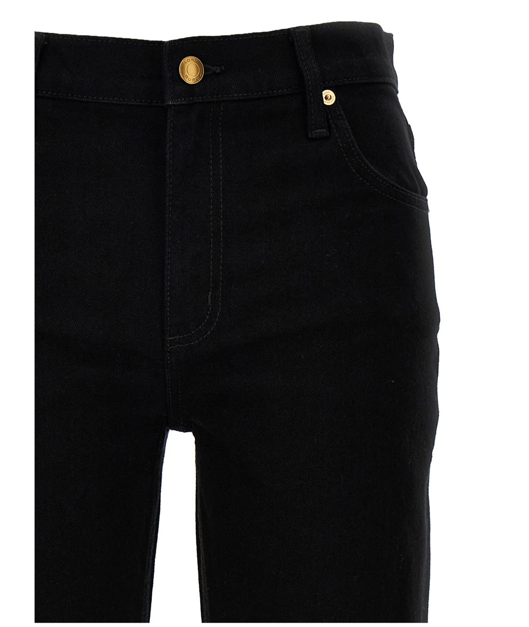 TORY BURCH Черные хлопковые прямые джинсы, фото 3