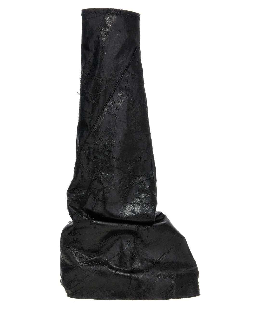 RICK OWENS DRKSHDW Черные текстильные ботфорты, фото 1