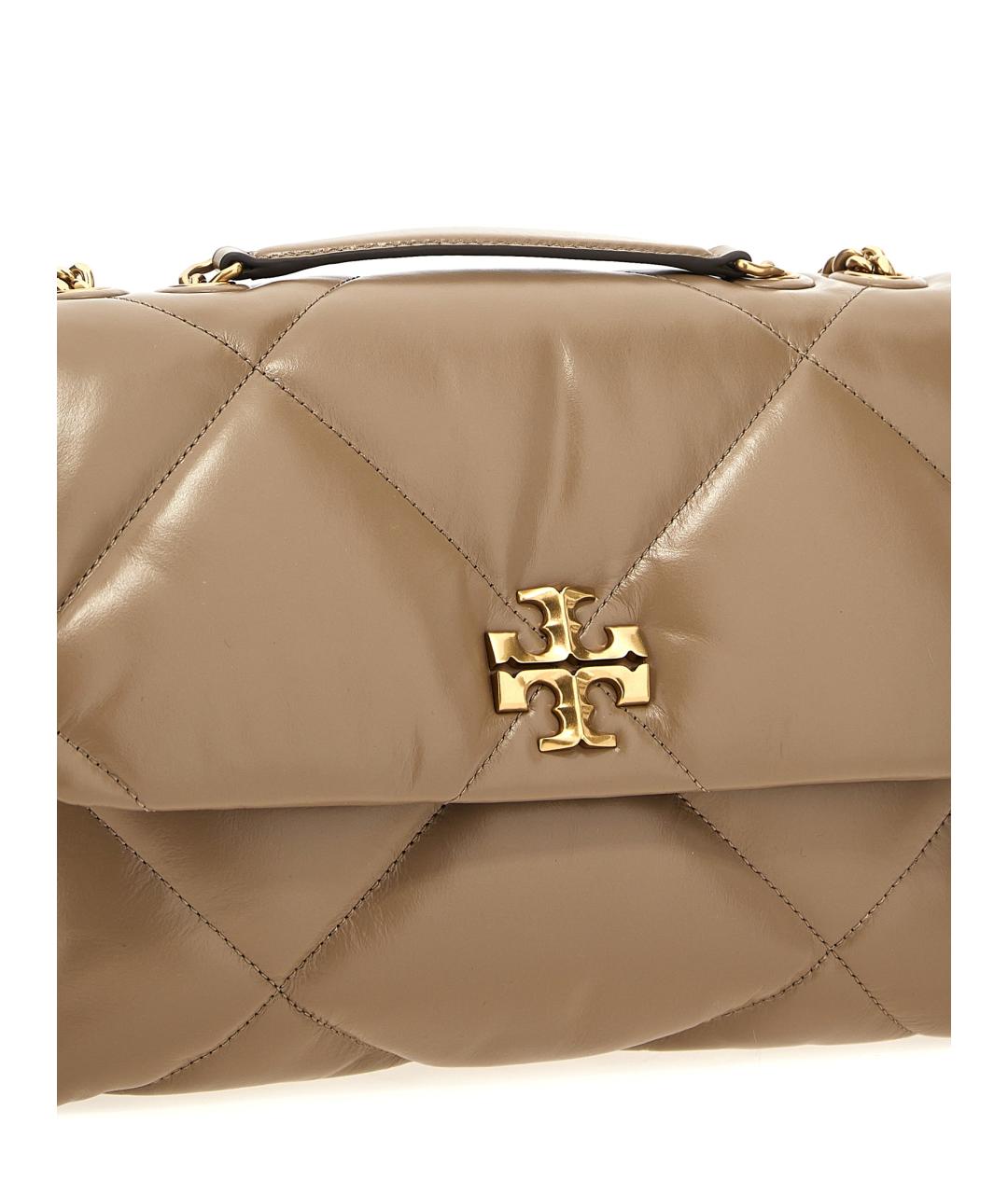 TORY BURCH Бежевая кожаная сумка через плечо, фото 3
