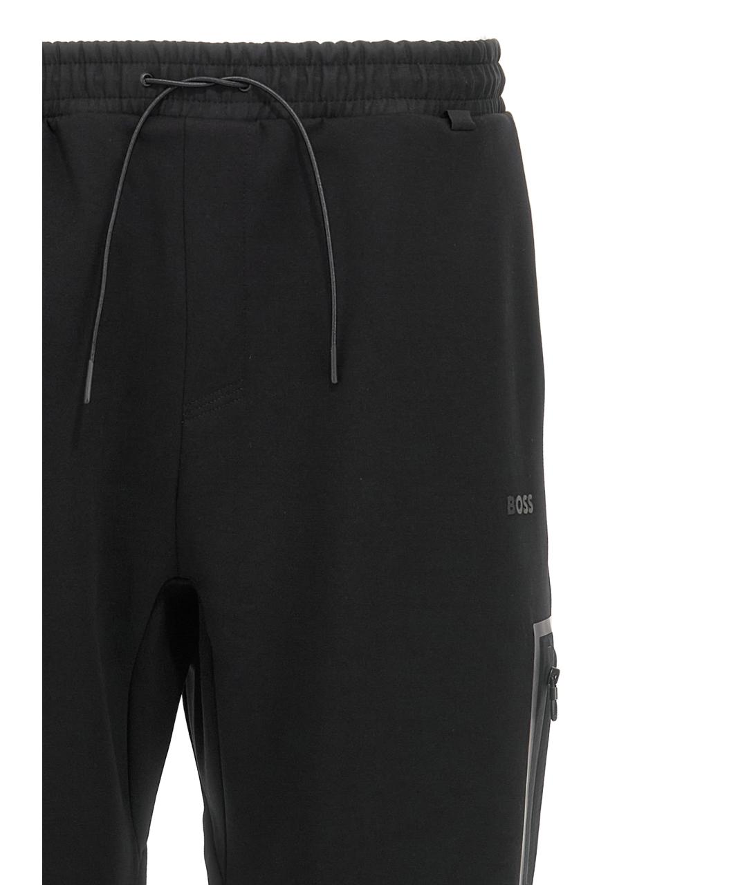HUGO BOSS Черные хлопковые повседневные брюки, фото 3